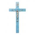  PEARLIZED BLUE CROSS WITH FINE PEWTER CORPUS 
